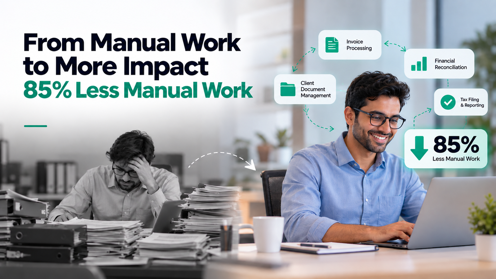 How accounting firm automation cut manual work by 85% for an audit and tax firm