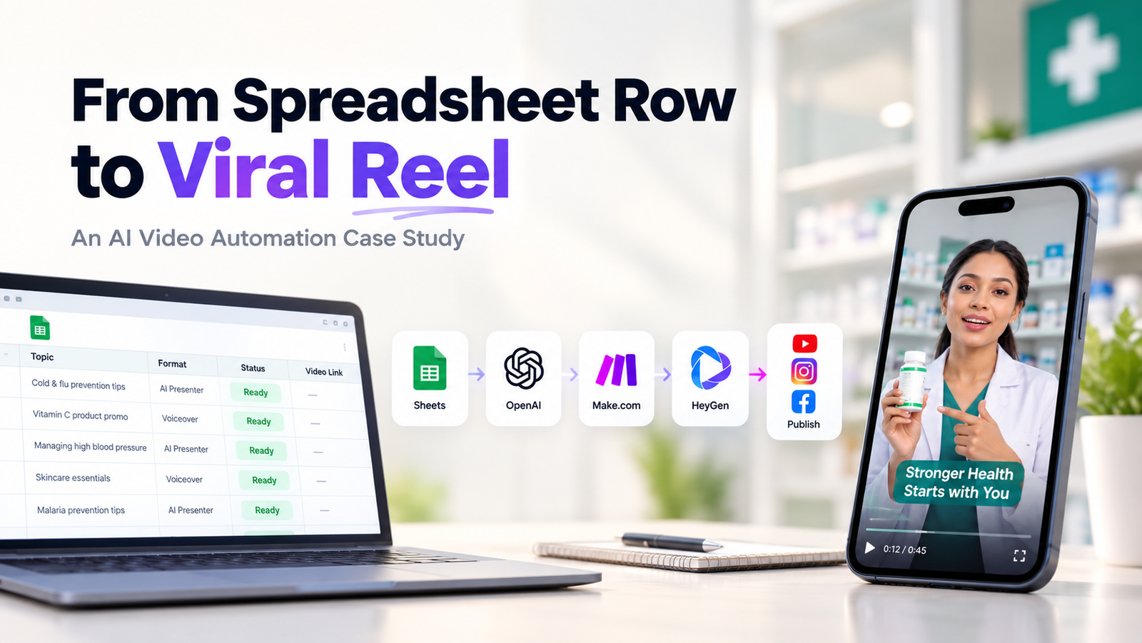 AI Video Automation Turned a Google Sheet Into a Video Studio for a Nigerian Pharmacy
